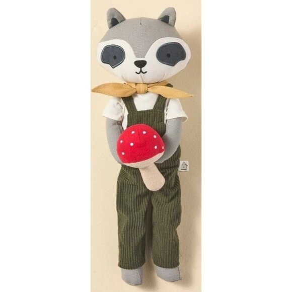 Hearth & Hand With Magnolia Raccoon Plush Toy With Mushroom - Picture 2 of 5